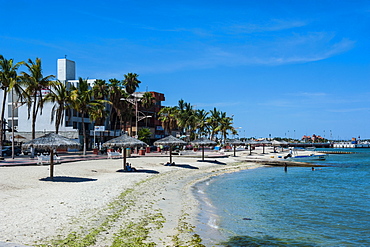 Town beach of La Paz, Baja California, Mexico, North America 