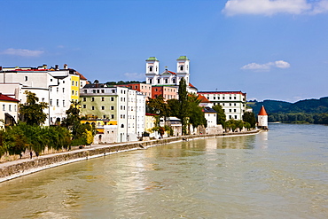 River Danube, Passau, Bavaria, Germany, Europe 