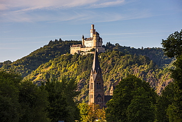 The Marksburg in the Rhine valley, Rhineland-Palatinate, Germany, Europe 