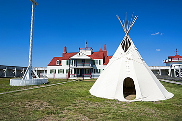 Indian wigwam in Fort Union, North Dakota, United States of America, North America