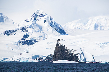 Glacier and icebergs in Cierva Cove, Antarctica, Polar Regions 