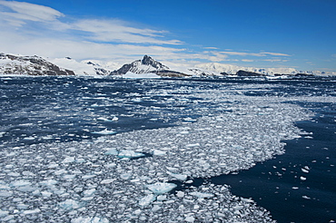 Ice on water, Cierva Cove, Antarctica, Polar Regions 