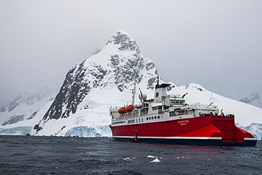 Cruise ship in the Lemaire Channel, Antarctica, Polar Regions