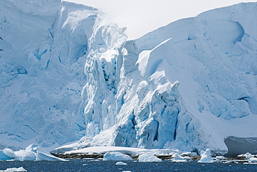 Huge ice shelf on Mikkelson Island, Antarctica, Polar Regions 