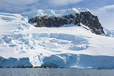 Huge ice shelf on Mikkelson Island, Antarctica, Polar Regions 