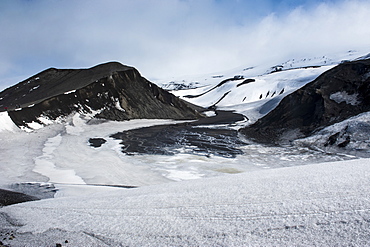 Volcano crater at Deception Island, South Shetland Islands, Antarctica, Polar Regions 