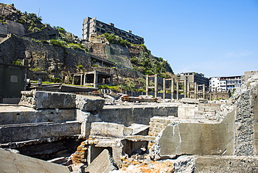 Hashima Island Gunkanjima (Warship Island), Nagasaki, Kyushu, Japan, Asia