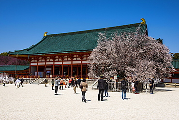 Park in the Heian Jingu shrine, Kyoto, Japan, Asia