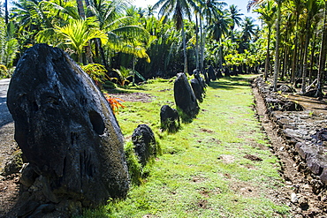 Stone money on the island of Yap, Federated States of Micronesia, Caroline Islands, Pacific 