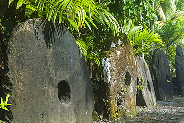 Stone money on the island of Yap, Federated States of Micronesia, Caroline Islands, Pacific 