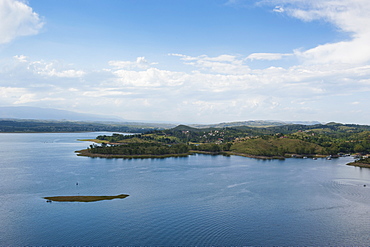 Artifical lake at the Los Molinas dam near Villa General Belgrano, Argentina, South America