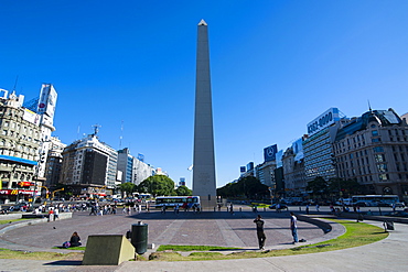 Obelisk on Plaza Republica, Buenos Aires, Argentina, South America