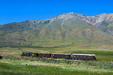 La Trochita, the Old Patagonian Express between Esquel and El Maiten in Chubut Province, Patagonia, Argentina, South America 