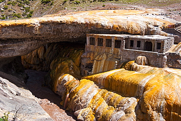 The Inca Bridge near Mendoza, Argentina, South America 