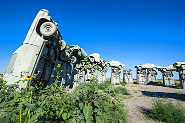 Carhenge, a replica of England's Stonehenge, made out of cars near Alliance, Nebraska, United States of America, North America 