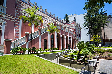 Pink Cruz e Sousa palace in Florianopolis, Santa Catarina State, Brazil, South America 