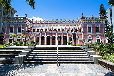 Pink Cruz e Sousa palace in Florianopolis, Santa Catarina State, Brazil, South America 