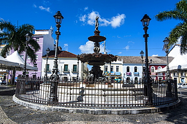 16 do Novembro Square in the Pelourinho, UNESCO World Heritage Site, Salvador da Bahia, Bahia, Brazil, South America 