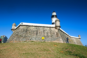 Farol da Barra Lighthouse, Salvador da Bahia, Bahia, Brazil, South America 