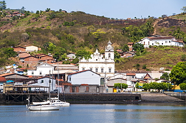 View over Cachoeira and the Rio Paraguacu near Salvador da Bahia, Bahia, Brazil, South America 