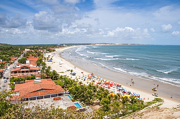 Beautiful beach below the sand dunes of Natal, Rio Grande do Norte, Brazil, South America 