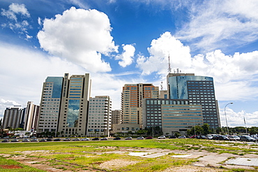 High rise buildings in the center of Brasilia, Brazil, South America 