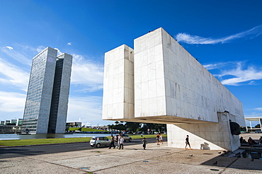 Juscelino Kubitschek Monument at the Square of the Three Powers, Brasilia, Brazil, South America 