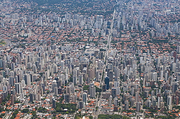 Aerial of Sao Paulo, Brazil, South America