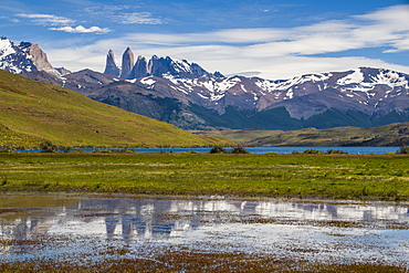 The towers of the Torres del Paine National Park, Patagonia, Chile, South America