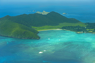 Aerial of view Lord Howe Island, UNESCO World Heritage Site, Australia, Tasman Sea, Pacific