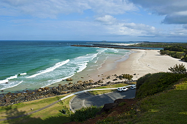 View from the Captain Cook memorial over Fingal Head in Tweed Heads, New South Wales, Australia, Pacific