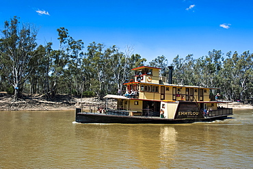 Old steamer in Echuca on the Murray River, Victoria, Australia, Pacific