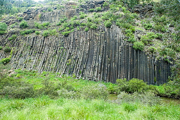 Unique rock formation in the Organ Pipes National Park, Victoria, Australia, Pacific