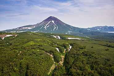 Ilyinsky (volcano) on Kurile lake, Kamchatka, Russia, Eurasia 