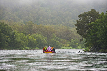 River rafting on the Bystraya River, Kamchatka, Russia, Eurasia 