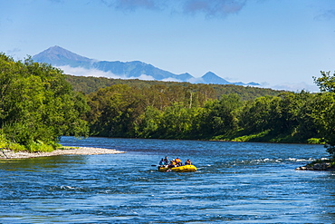 River rafting on the Bystraya River, Kamchatka, Russia, Eurasia