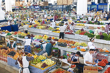 Vegetable bazaar of Ashgabad, Turkmenistan, Central Asia, Asia