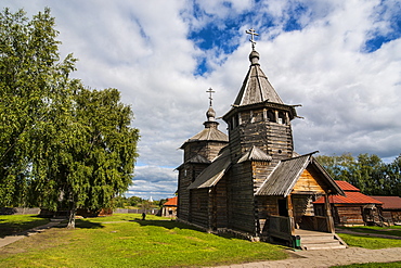 Wooden church in the Museum of Wooden Architecture, Suzdal, Golden Ring, Russia, Europe 