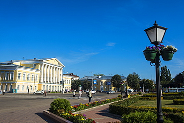 Former hotel on Susaninskaya Square, Kostroma, Golden Ring, Russia, Europe 