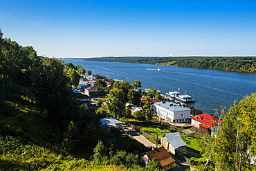 View over Plyos and the Volga River, Golden Ring, Russia, Europe 