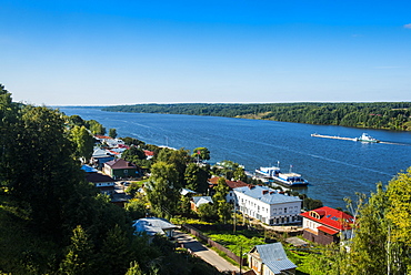 View over Plyos and the Volga River, Golden Ring, Russia, Europe 