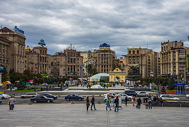 Maidan Nezalezhnosti, center of Kiev, Ukraine, Europe