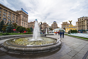 Maidan Nezalezhnosti center of Kiev (Kyiv), Ukraine, Europe 