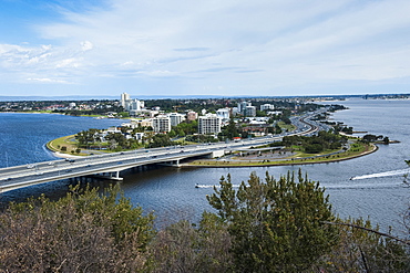 Lookout from Kings Park over South Perth, Western Australia, Australia, Pacific