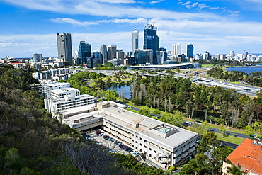 The skyline of Perth, Western Australia, Australia, Pacific