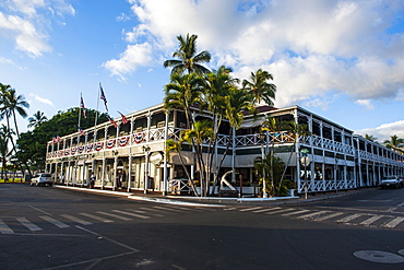 Old mansion Pioneer Inn, now a restaurant in Lahaina, Maui, Hawaii, United States of America, Pacific