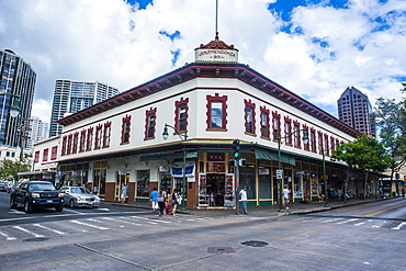 Historic buildigns in downtown Honolulu, Oahu, Hawaii, United States of America, Pacific