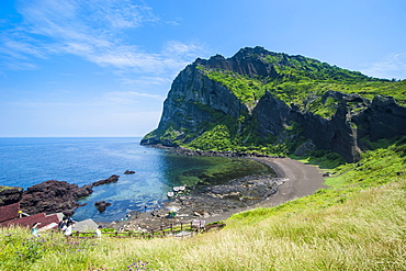 Ilchulbong tuff cone, Sunrise Peak, island of Jejudo, UNESCO World Heritage Site, South Korea, Asia