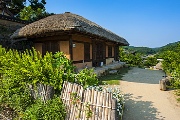 Traditional wooden house in the Yangdong folk village near Gyeongju, South Korea, Asia