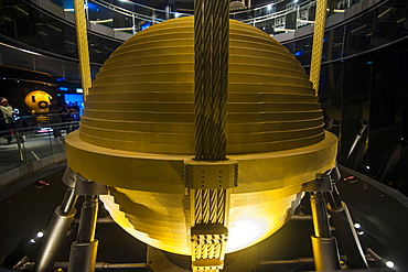 Giant tuned mass damper in the Taipei 101 Tower, Taipei, Taiwan, Asia